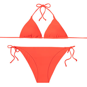 NEON ORANGE ADULTS TRIANGLE BIKINI